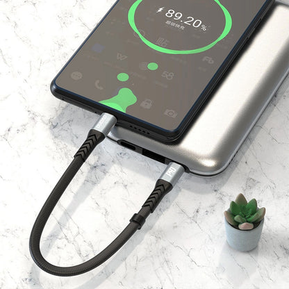 USB-C - USB-C Dudao L10C adat- és töltőkábel, 100W, 0.23m, Fekete