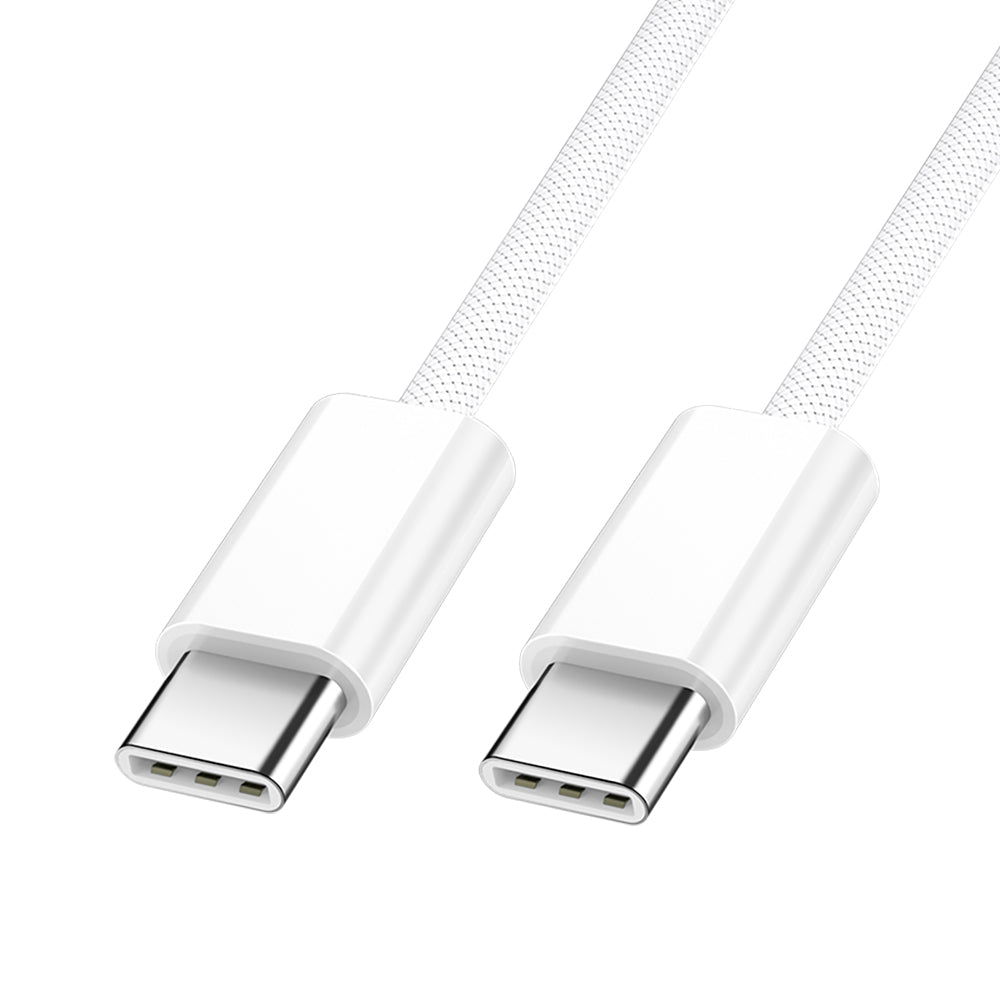 USB-C - USB-C adat- és töltőkábel BWOO BO-X284, 60W, 1m, Fehér