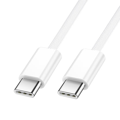 USB-C - USB-C adat- és töltőkábel BWOO BO-X284, 60W, 1m, Fehér