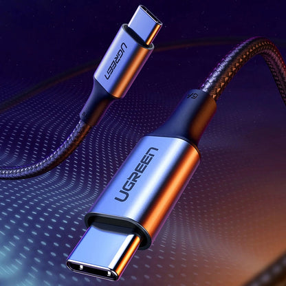 USB-C - USB-C UGREEN US316 adat- és töltőkábel, 100W, 1,5m, szürke