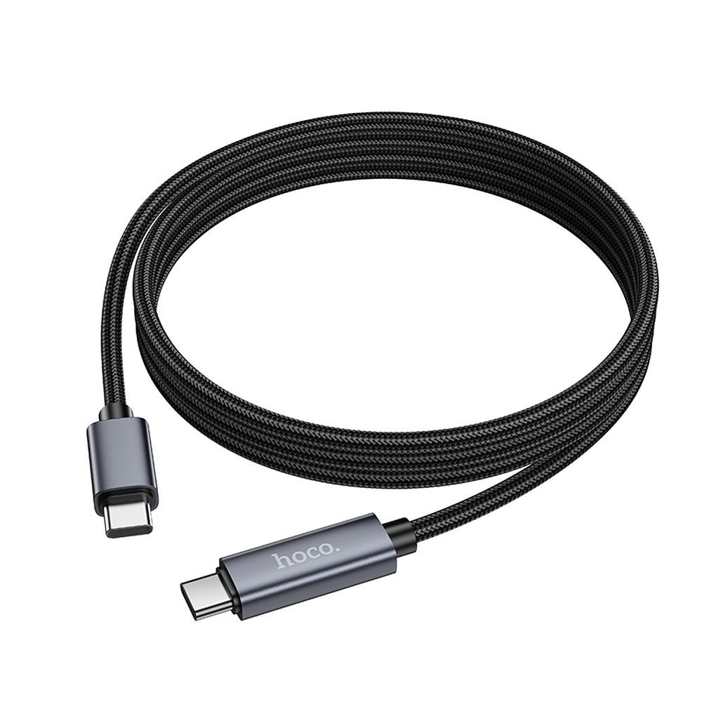 USB-C - USB-C HOCO Display X112 adat- és töltőkábel, 60W, 1m, Fekete