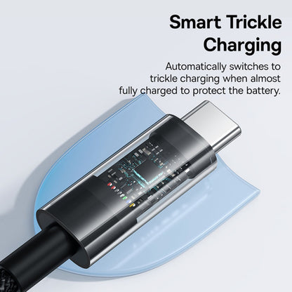 USB-A - USB-C Baseus Gem adat- és töltőkábel, 100W, 1m, Fekete P10373002111-00