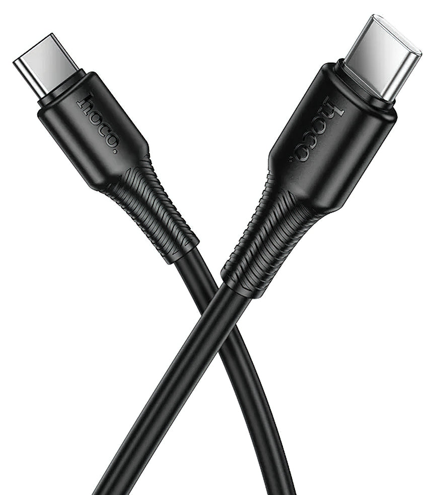 USB-C - USB-C HOCO X120 adat- és töltőkábel, 60W, 1m, Fekete