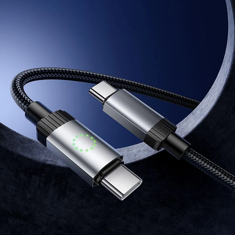 USB-C - USB-C HOCO X117 adat- és töltőkábel, 60W, 1m, Fekete