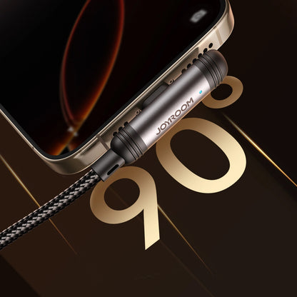 USB-C - Lightning Joyroom S-A56 EnjoyX Angled adat- és töltőkábel, 30W, 1.2m, Fekete