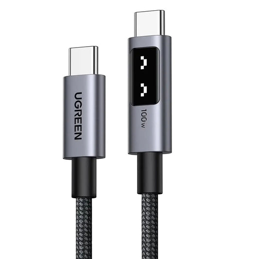 USB-C - USB-C adat- és töltőkábel UGREEN L509, 100W, 0,5m, szürke