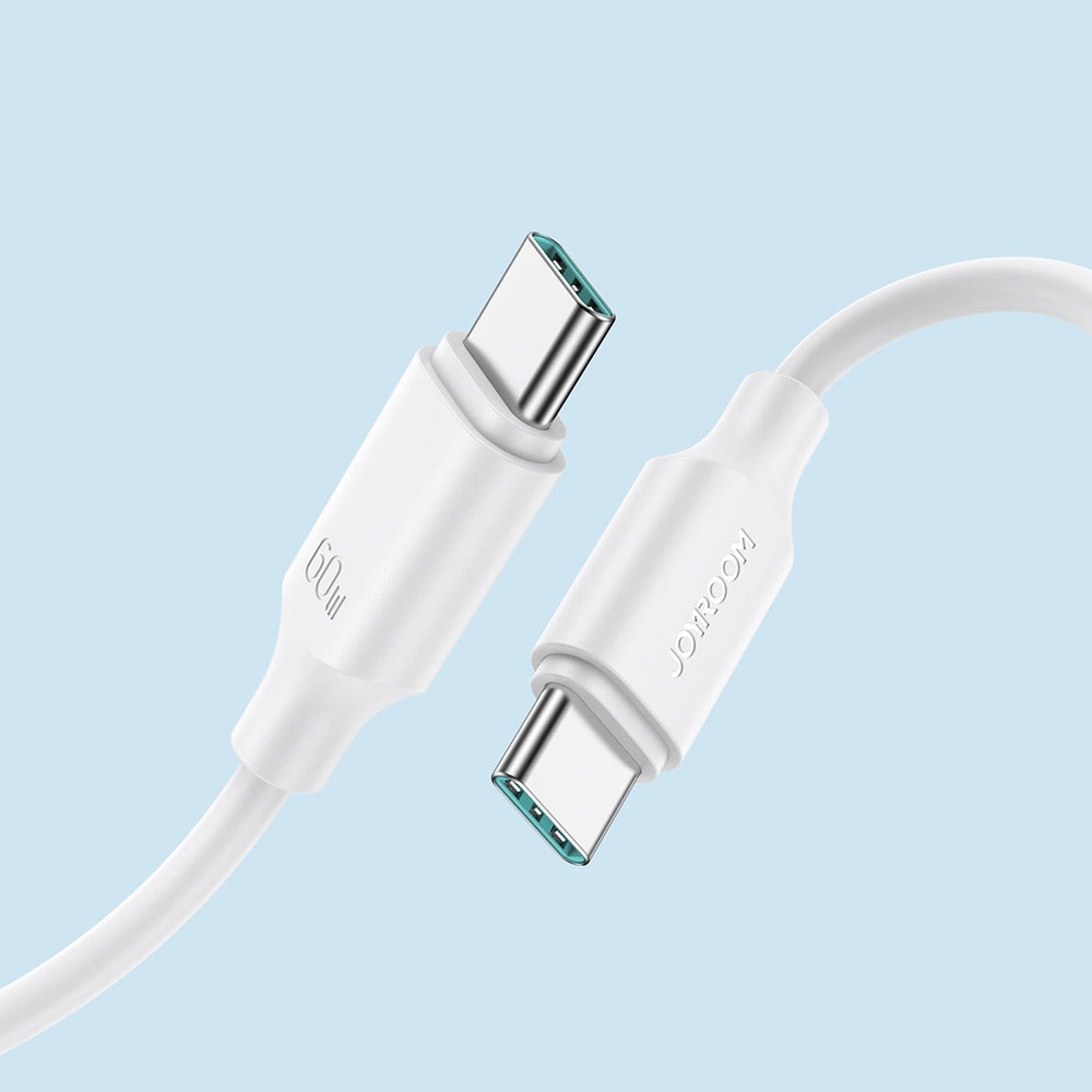 USB-C - USB-C adat- és töltőkábel Joyroom S-A9, 60W, 1m, Fehér