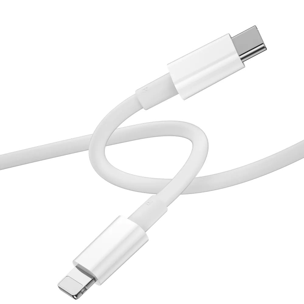 USB-C - Lightning WiWu Wi-C008 adat- és töltőkábel, 30W, 1.2m, Fehér