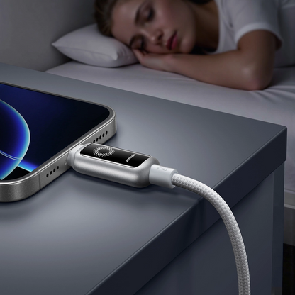 USB-C - Lightning Joyroom S-A55 StarFlight Display adat- és töltőkábel, 30W, 1.2m, Fehér