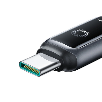 USB-A - USB-C adat- és töltőkábel Joyroom S-A55 StarFlight Display, 66W, 1.2m, Fekete