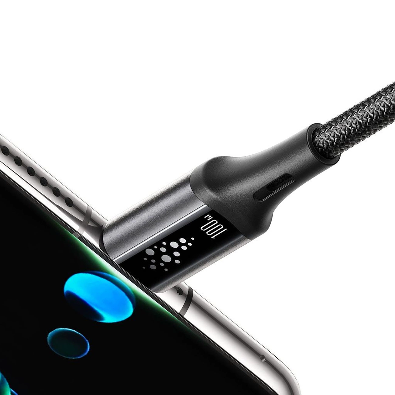USB-C - USB-C adat- és töltőkábel Joyroom S-A60 StarTalk, 100W, 1.2m, Fekete