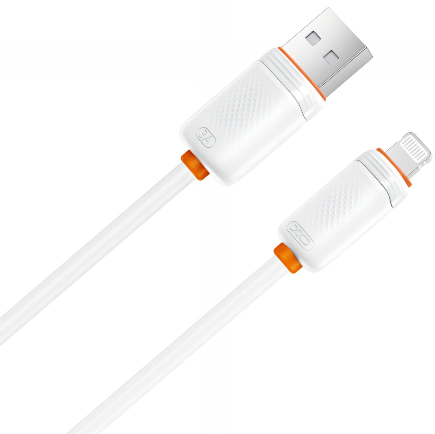 USB-A - Lightning XO Design NB302 adat- és töltőkábel, 18W, 1m, Fehér