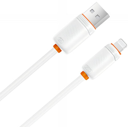 USB-A - Lightning XO Design NB302 adat- és töltőkábel, 18W, 1m, Fehér