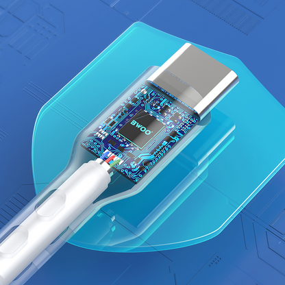 USB-A to USB-C Data and Charging Cable BWOO X172C, 60W, 1m, White