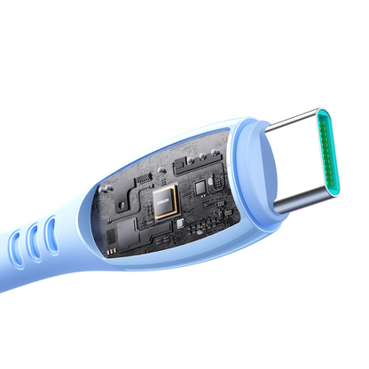 USB-C - USB-C adat- és töltőkábel Joyroom S-A59 Vibrant, 60W, 1.2m, Kék