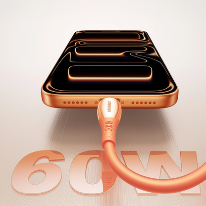 USB-C - USB-C adat- és töltőkábel Joyroom S-A59 Vibrant, 60W, 1.2m, Narancssárga