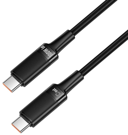 Adat- és töltőkábel USB-C - USB-C HOCO U153 Extreme, 100W, 1,2m, Fekete