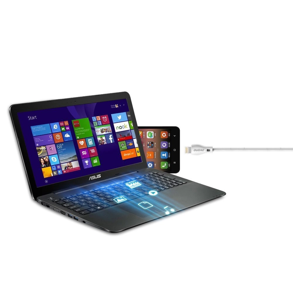 USB-A - Lightning Dudao L4L adat- és töltőkábel, 18W, 1m, fehér