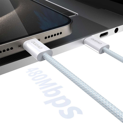 USB-C adat- és töltőkábel - USB-C Dudao L6C, 30W, 1m, Kék