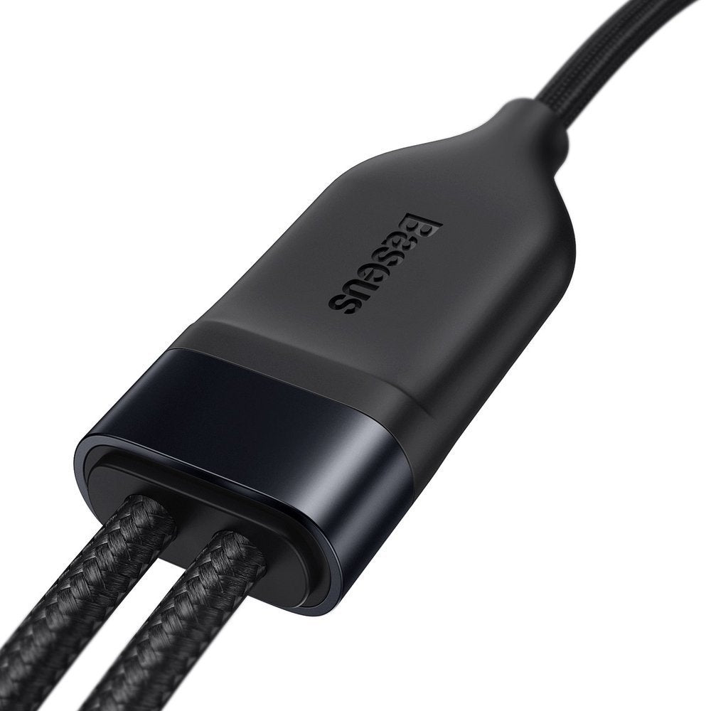 USB-C - Lightning / USB-C Baseus Flash Series 2in1 adat- és töltőkábel, 100W, 1.2m, Fekete CA1T2-F01