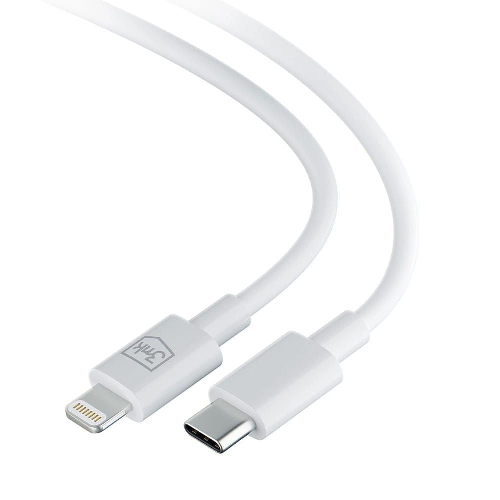 USB-C - Lightning adat- és töltőkábel 3MK Hyper, 20W, 1,2m, fehér