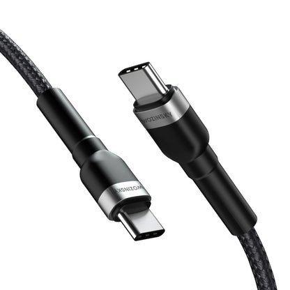 USB-C - USB-C WZK WNBCC2 adat- és töltőkábel, 65W, 2m, Fekete