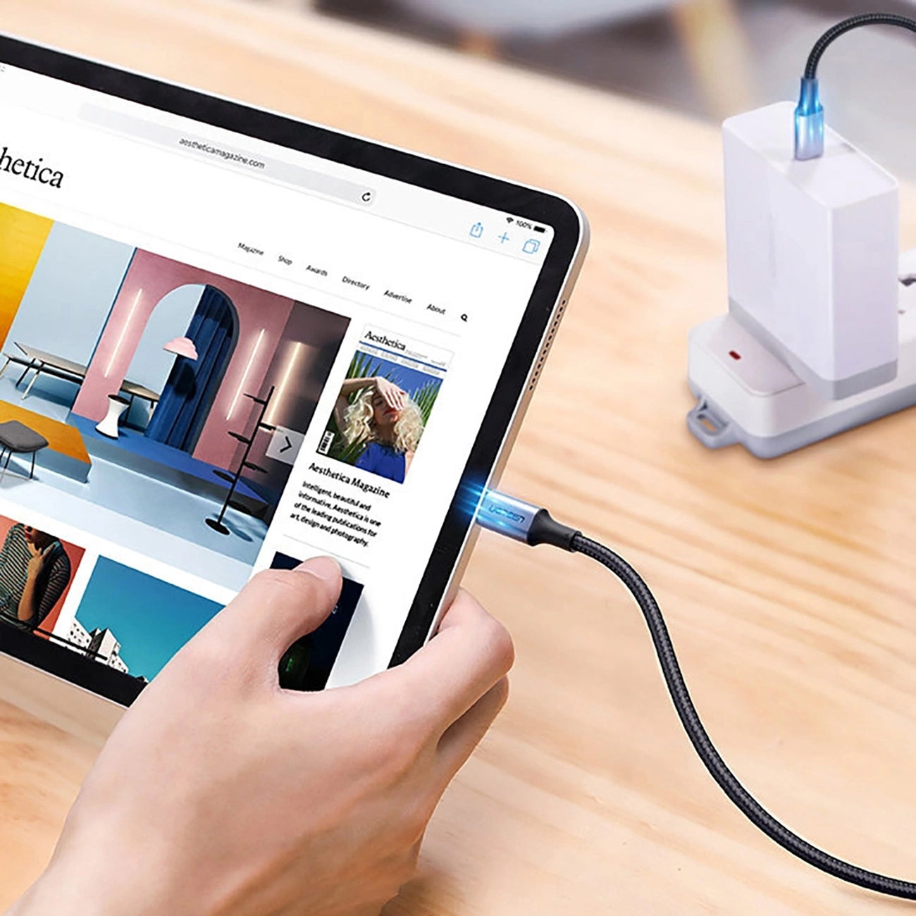 USB-C - USB-C UGREEN US316 adat- és töltőkábel, 100W, 1,5m, szürke