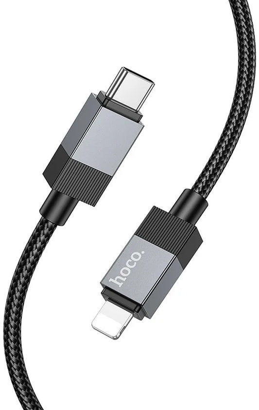 USB-C - Lightning HOCO X110 adat- és töltőkábel, 27W, 1m, Fekete