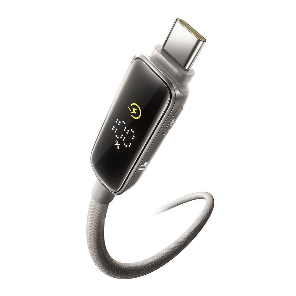 USB-C - USB-C Baseus Vipow Display adat- és töltőkábel, 100W, 1m, szürke P10381802851-00
