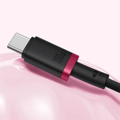 USB-C - USB-C Baseus Dura Series adat- és töltőkábel, 240W, 1m, Piros P10377803U03-01