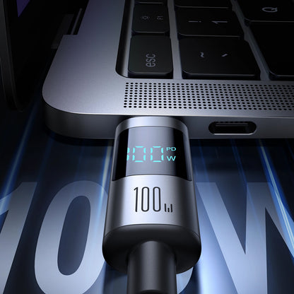USB-C - USB-C adat- és töltőkábel Joyroom S-A16 Pro Prism Display, 100W, 1.2m, Fekete
