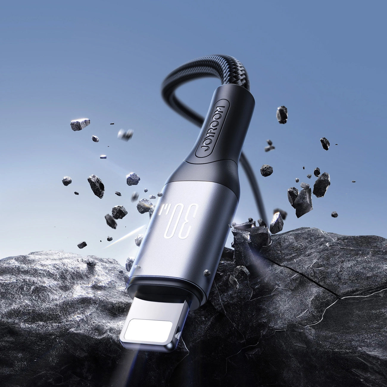 USB-C - Lightning Joyroom S-A28 Flash adat- és töltőkábel, 30W, 2m, Fekete