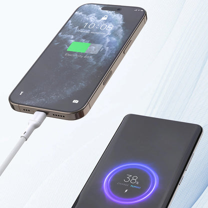 USB-C - USB-C Dudao L9C adat- és töltőkábel, 65W, 1m, Fehér
