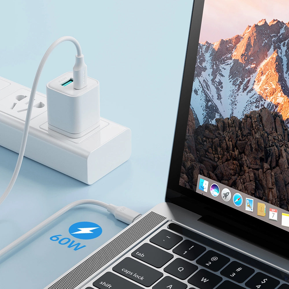USB-C - USB-C adat- és töltőkábel Joyroom S-A9, 60W, 1m, Fehér