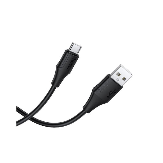 USB-A - USB-C HOCO X124 adat- és töltőkábel, 18W, 1m, Fekete
