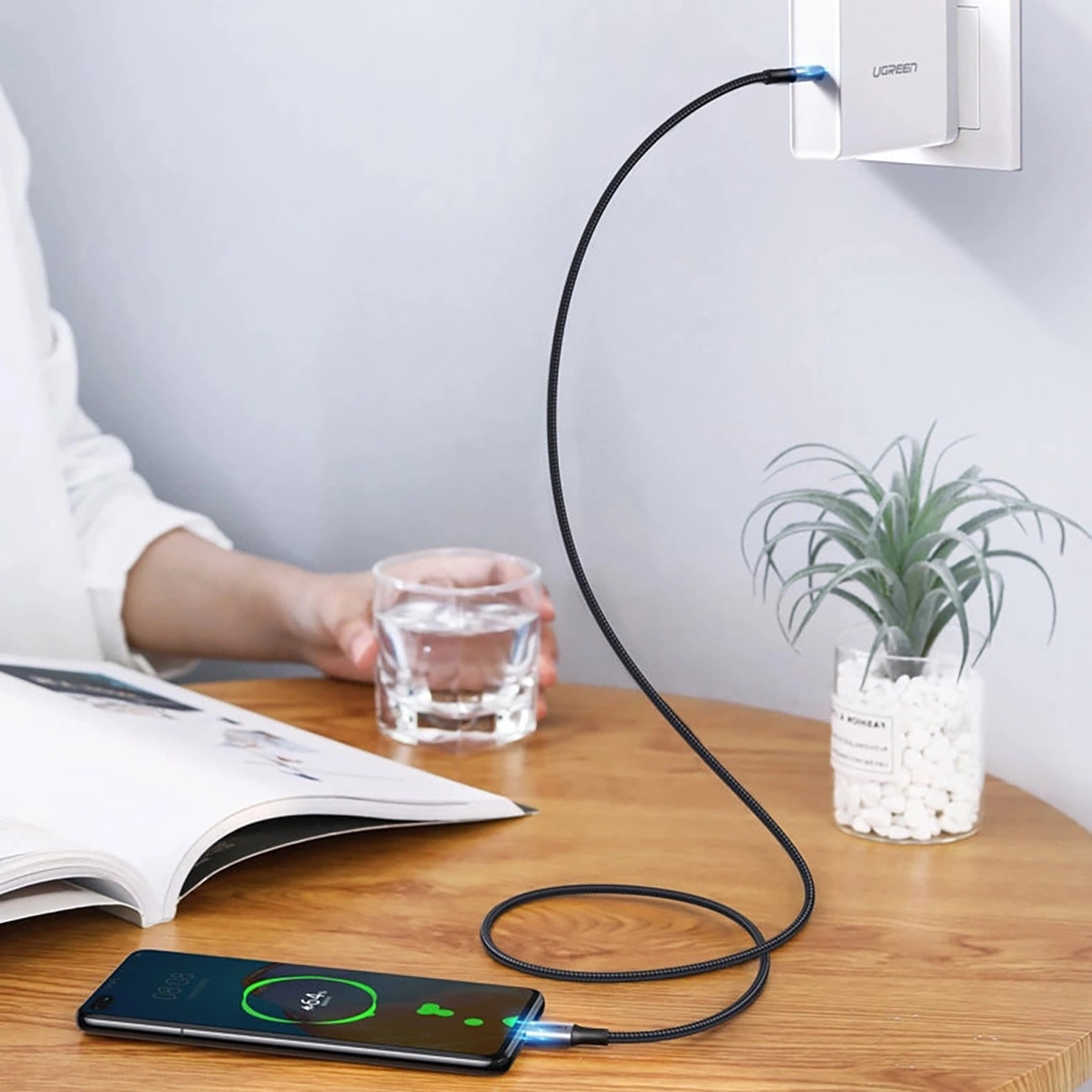 USB-C - USB-C UGREEN US316 adat- és töltőkábel, 100W, 3m, szürke