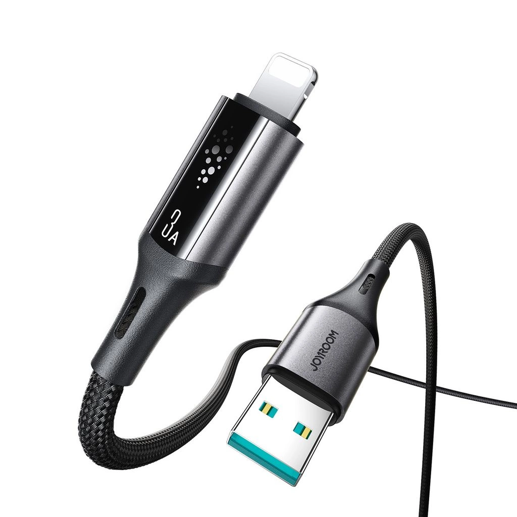 Adat- és Töltőkábel USB-A - Lightning Joyroom S-A60 StarTalk, 18W, 1.2m, Fekete