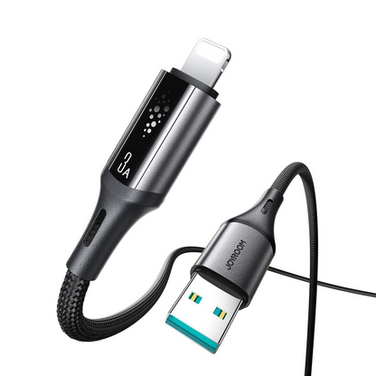 Adat- és Töltőkábel USB-A - Lightning Joyroom S-A60 StarTalk, 18W, 1.2m, Fekete
