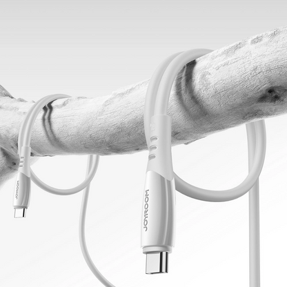 USB-C - USB-C adat- és töltőkábel Joyroom S-A59 Vibrant, 60W, 1.2m, Fehér