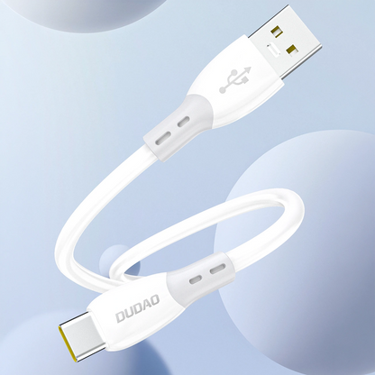 USB-A - USB-C Dudao L25ST adat- és töltőkábel, 100W, 1m, Fehér
