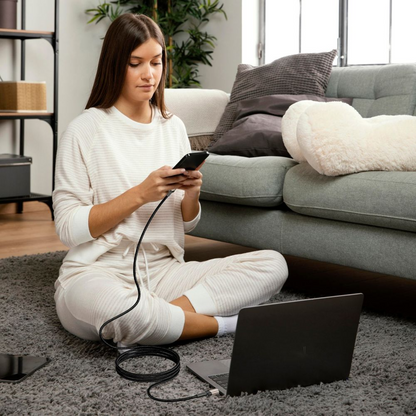 USB-C adat- és töltőkábel - USB-C Tech-Protect Ultraboost EVO, 100W, 1m, Ezüst