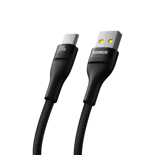 USB-A - USB-C adat- és töltőkábel Baseus Flash Series II, 100W, 2m, fekete P10311804111-01
