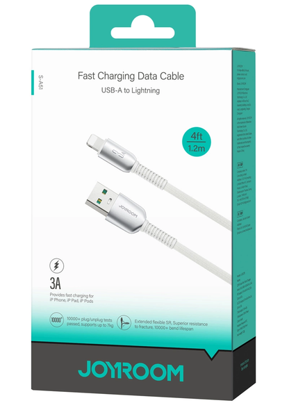 USB-A - Lightning adat- és töltőkábel Joyroom S-A51, 18W, 1,2m, szürke