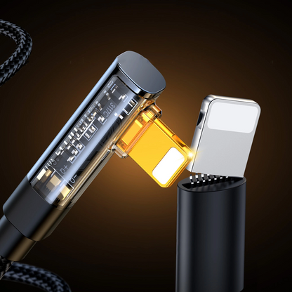 USB-A - Lightning adat- és töltőkábel Joyroom S-UL012A6 Angled, 18W, 1,2m, fekete