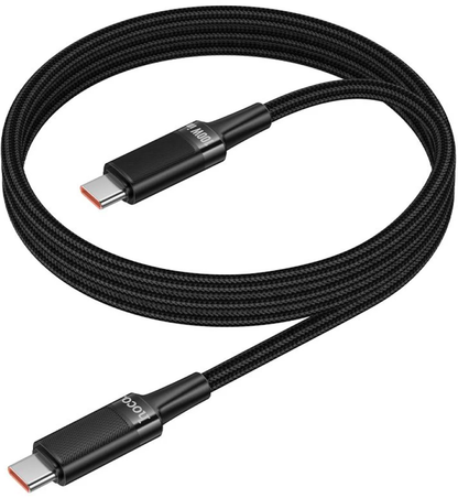 Adat- és töltőkábel USB-C - USB-C HOCO U153 Extreme, 100W, 1,2m, Fekete