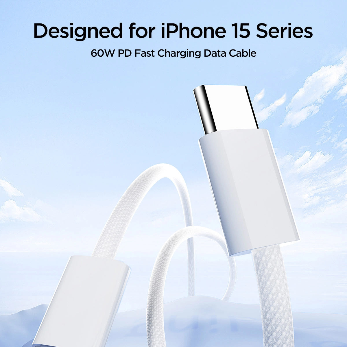 USB-C adat- és töltőkábel - USB-C Joyroom S-A45, 60W, 1m, fehér 