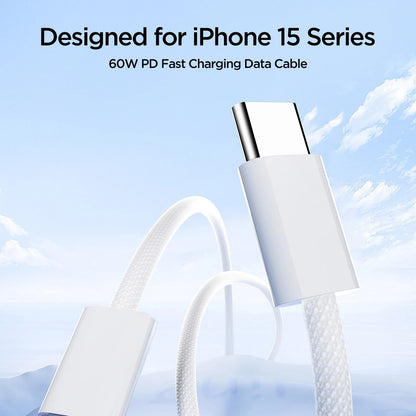 USB-C adat- és töltőkábel - USB-C Joyroom S-A45, 60W, 1m, fehér 