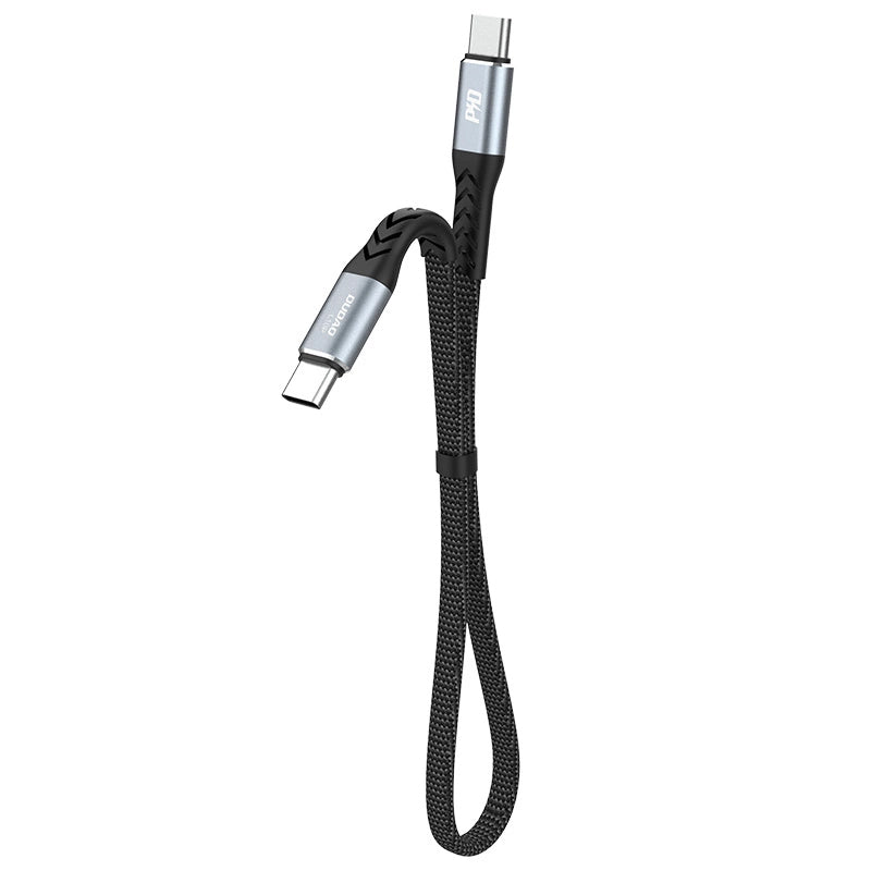 USB-C - USB-C Dudao L10C adat- és töltőkábel, 100W, 0.23m, Fekete