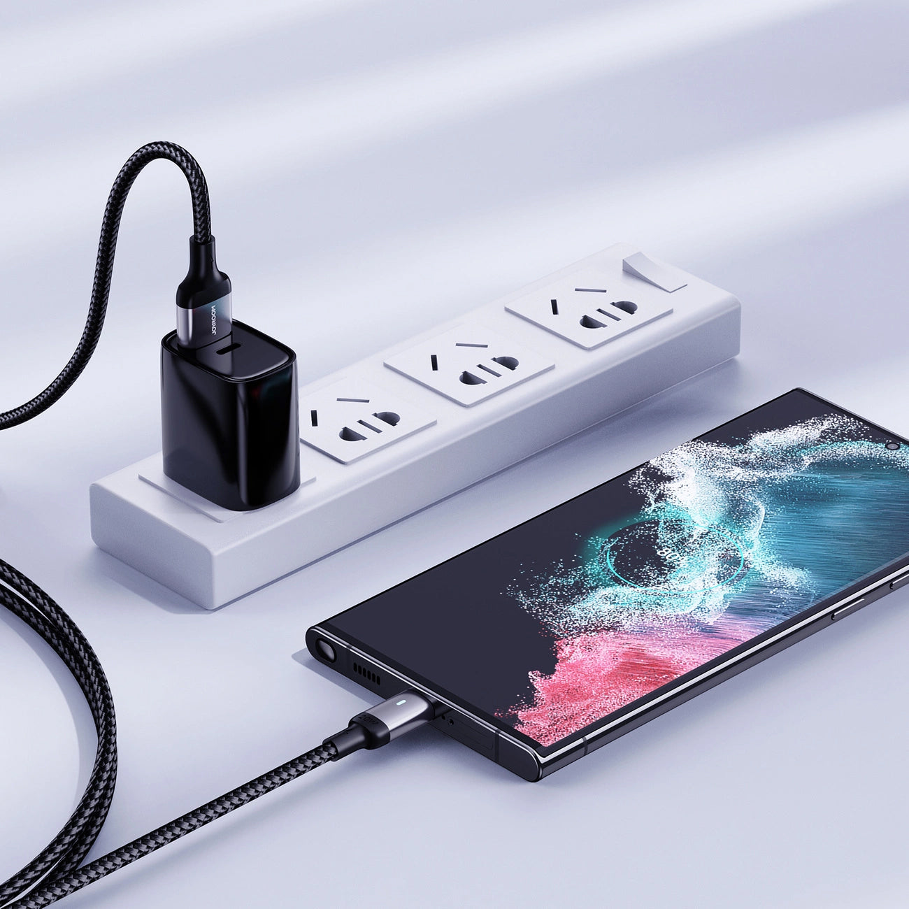 USB-A - USB-C Joyroom A10 adat- és töltőkábel, 18W, 1.2m, Fekete