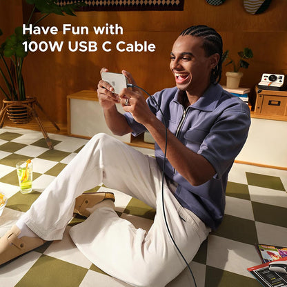 USB-C - USB-C UGREEN L509 adat- és töltőkábel, 100W, 1m, szürke